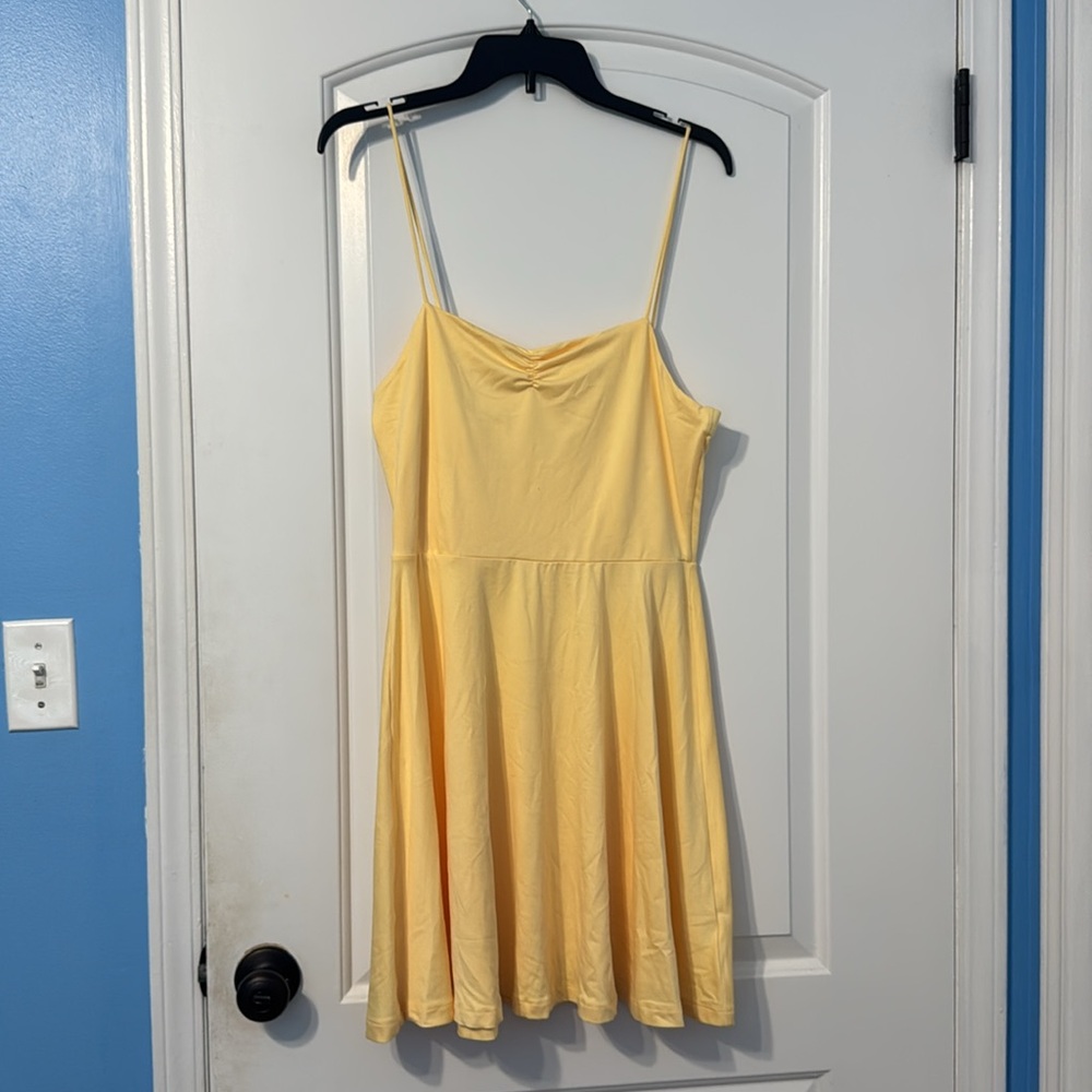 Yellow Halter A-line Mini Dress